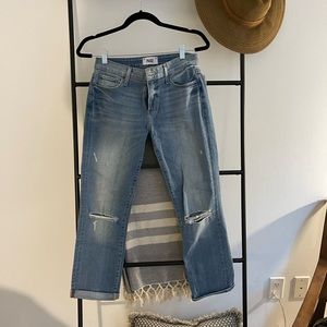 Paige ripped knee cropped jeans size 24
